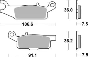 Гальмівні колодки SBS Sport Brake Pads, Sinter/Carbon