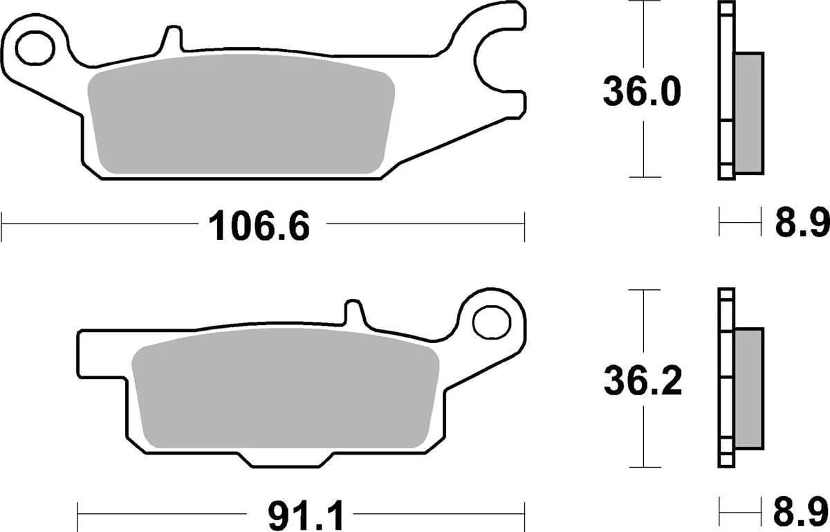 Гальмівні колодки SBS Sport Brake Pads, Sinter/Carbon