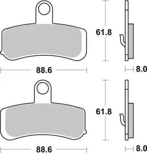 Гальмівні колодки SBS Ultra Quit Brake Pads, Ceramic