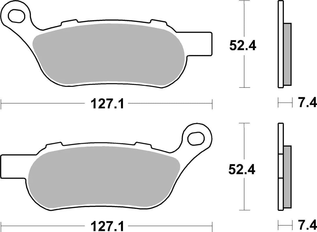 Гальмівні колодки SBS High Power Brake Pads, Carbon