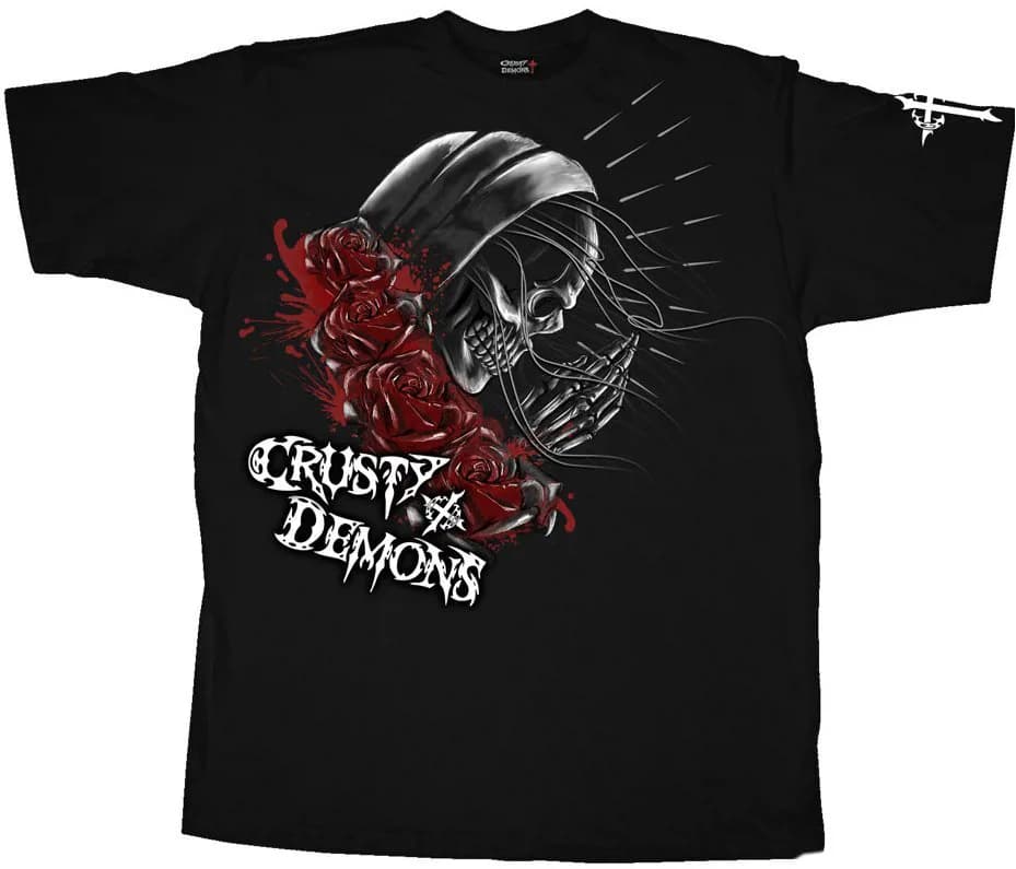 Футболка CRUSTY DEMONS Short Sleeve Tee - PRAY SKULL [Black], M