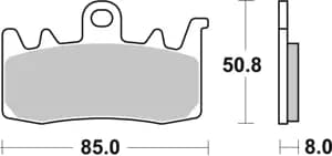 Гальмівні колодки SBS High Performance Front Brake Pads, Sinter