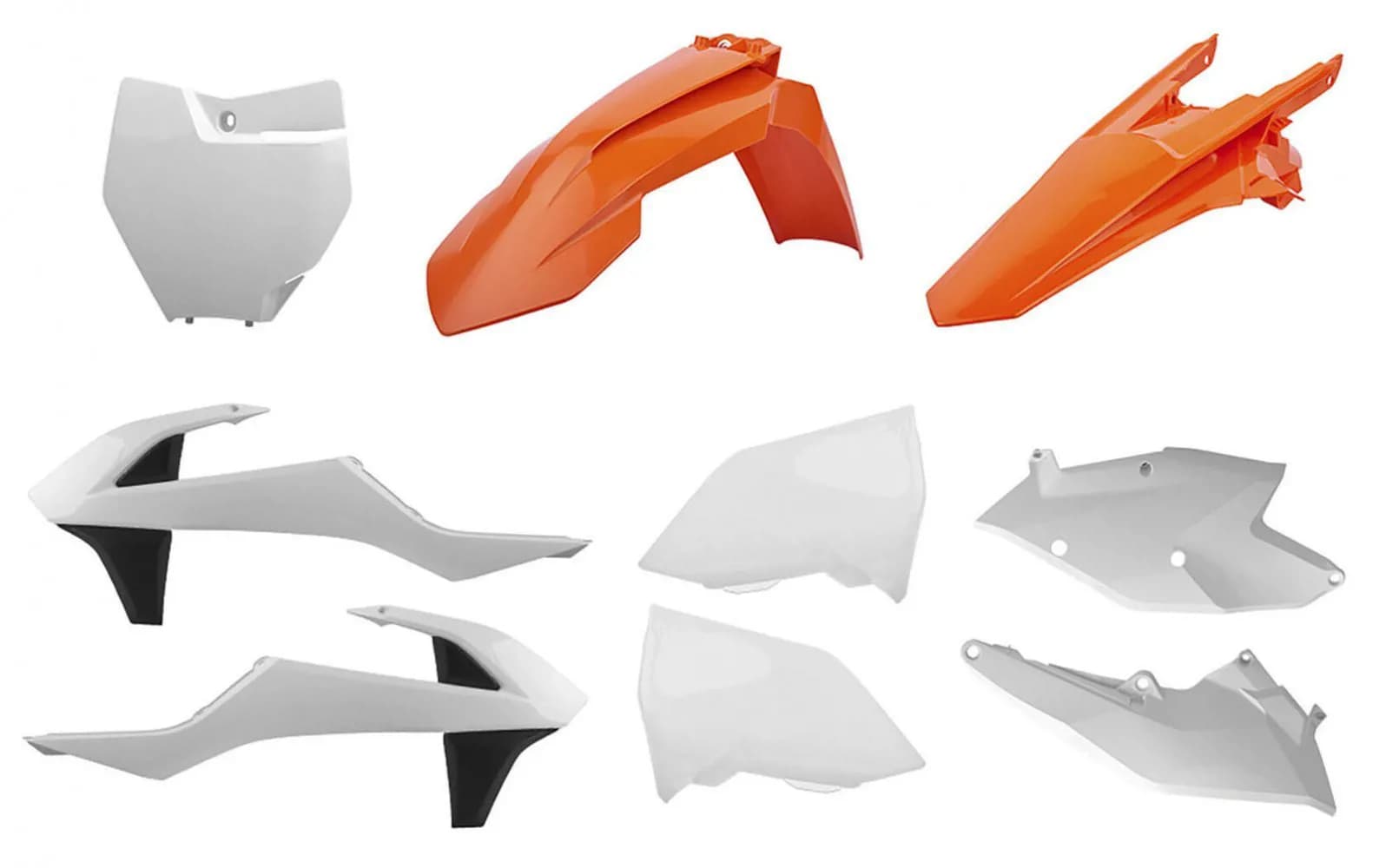 Пластик Polisport MX kit - KTM (16-) [Orange/White], KTM
