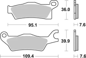 Гальмівні колодки SBS Sport Brake Pads, Sinter/Carbon