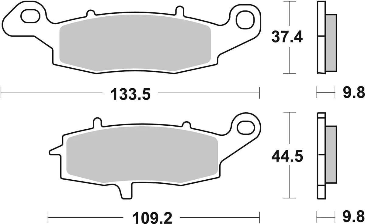 Гальмівні колодки SBS Performance Rear Brake Pads, Sinter