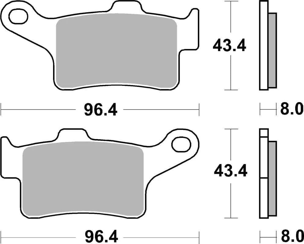Гальмівні колодки SBS High Performance Front Brake Pads, EVO Sinter