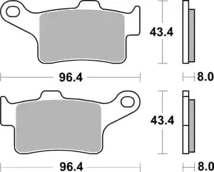 Гальмівні колодки SBS High Performance Front Brake Pads, EVO Sinter
