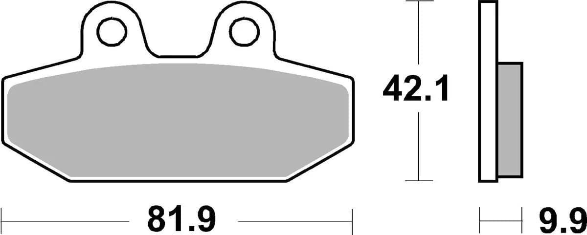 Гальмівні колодки SBS High Performance Rear Brake Pads, Sinter