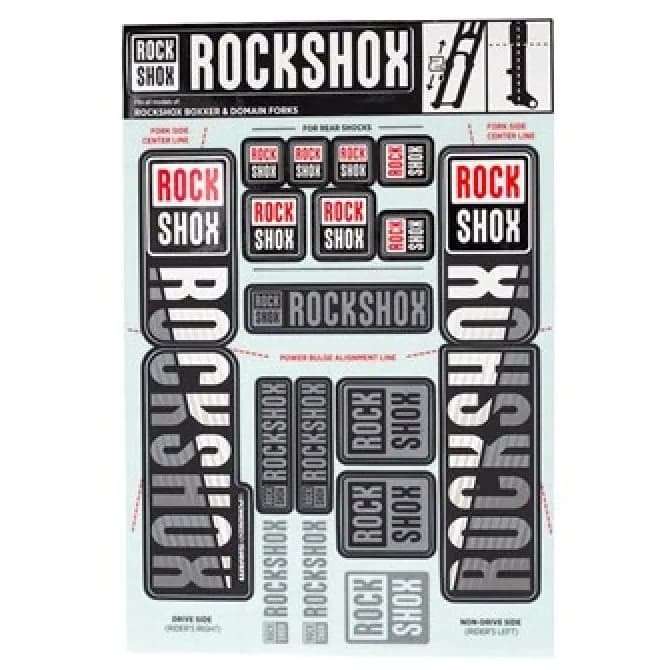 Набір наліпок RockShox KIT 35MM DC SILVER/ DFB BXR