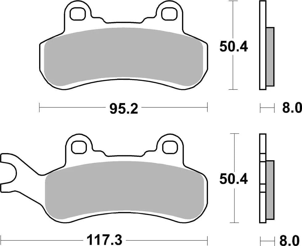 Гальмівні колодки SBS Racing Brake Pads, EVO Sinter/Sinter