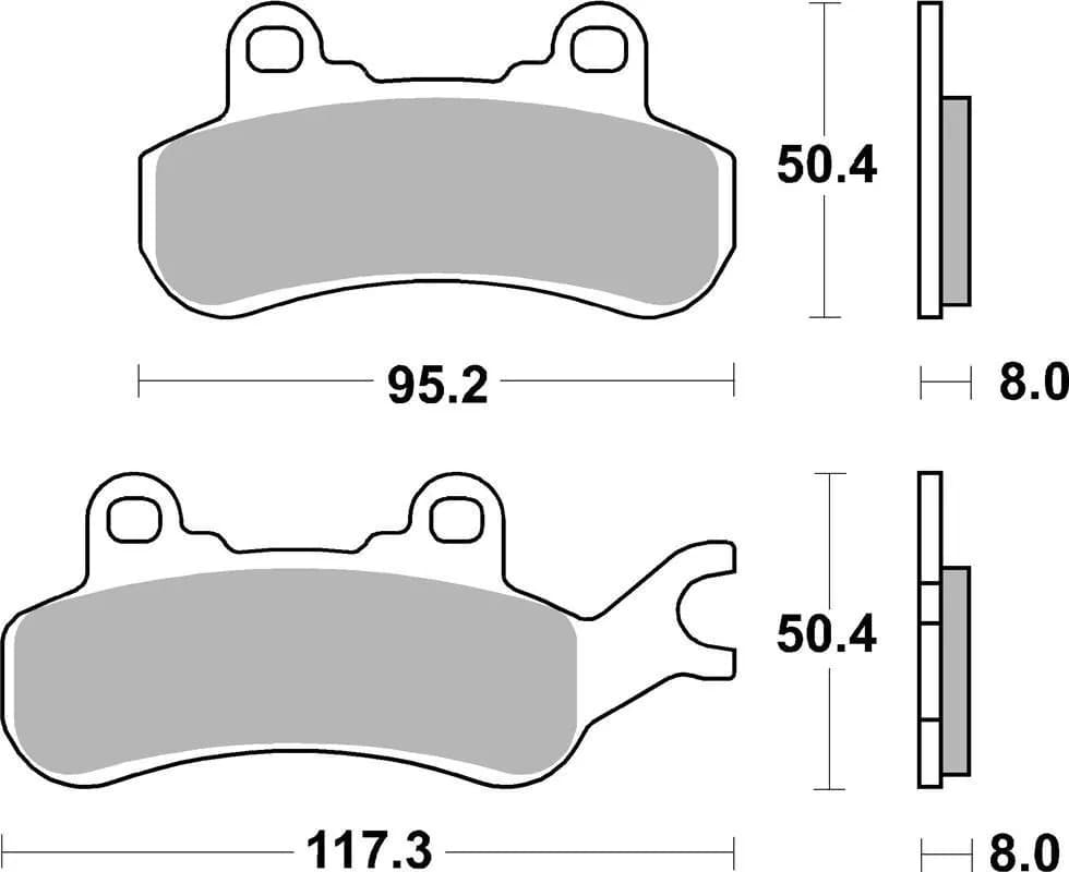 Гальмівні колодки SBS Racing Brake Pads, EVO Sinter/Sinter