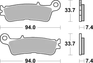 Гальмівні колодки SBS Sport Brake Pads, Sinter/Carbon