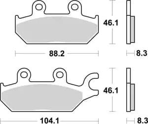 Гальмівні колодки SBS Sport Brake Pads, Sinter/Carbon