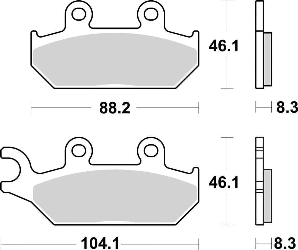 Гальмівні колодки SBS Upgrade Brake Pads, EVO Sinter/Sinter
