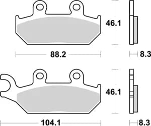 Гальмівні колодки SBS Sport Brake Pads, Sinter/Carbon