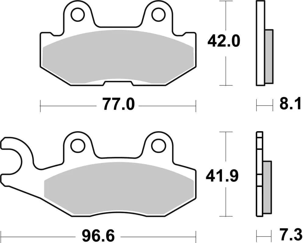 Гальмівні колодки SBS Sport Brake Pads, Sinter/Carbon