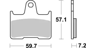 Гальмівні колодки SBS Performance Rear Brake Pads, Sinter