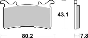 Гальмівні колодки SBS Road Racing Front Brake Pads, Dual Carbon