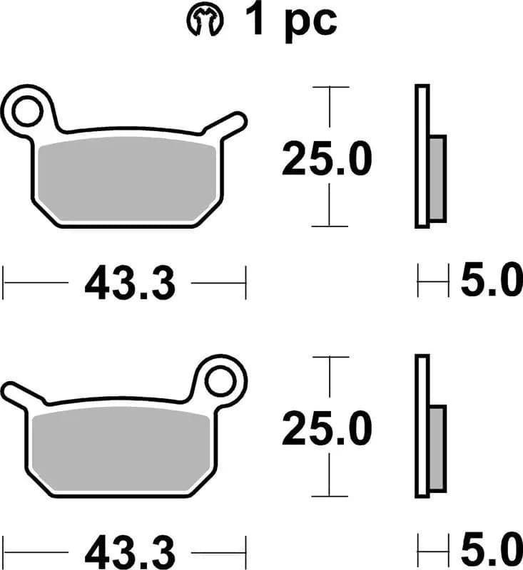 Гальмівні колодки Renthal RC-1 Works Brake Pads, Sintered