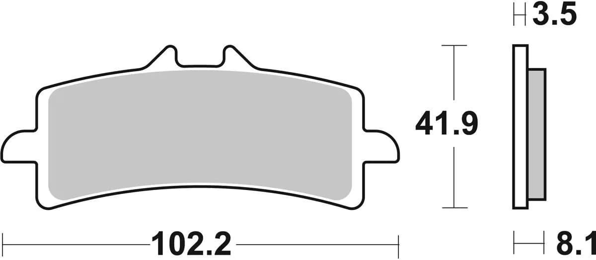 Гальмівні колодки Renthal RC-1 Front Brake Pads, Sintered