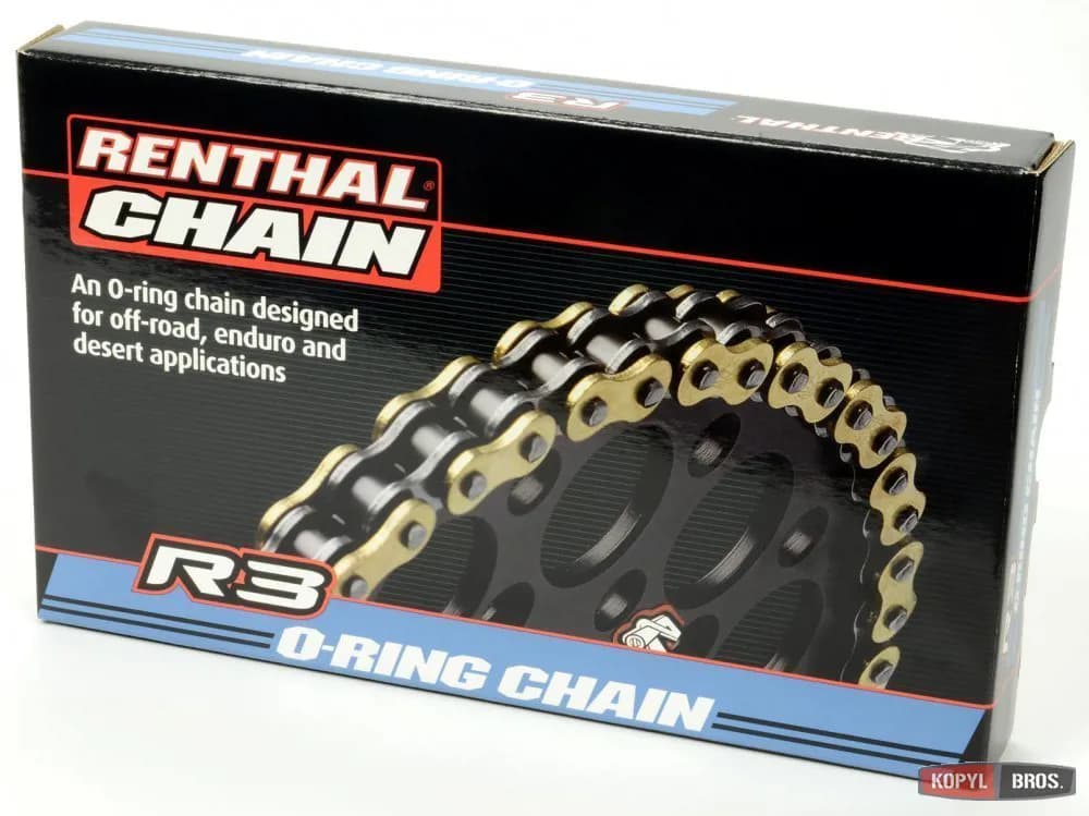 Ланцюг Renthal R3-3 Chain - 520 [Gold], 520-120L / Seal Ring