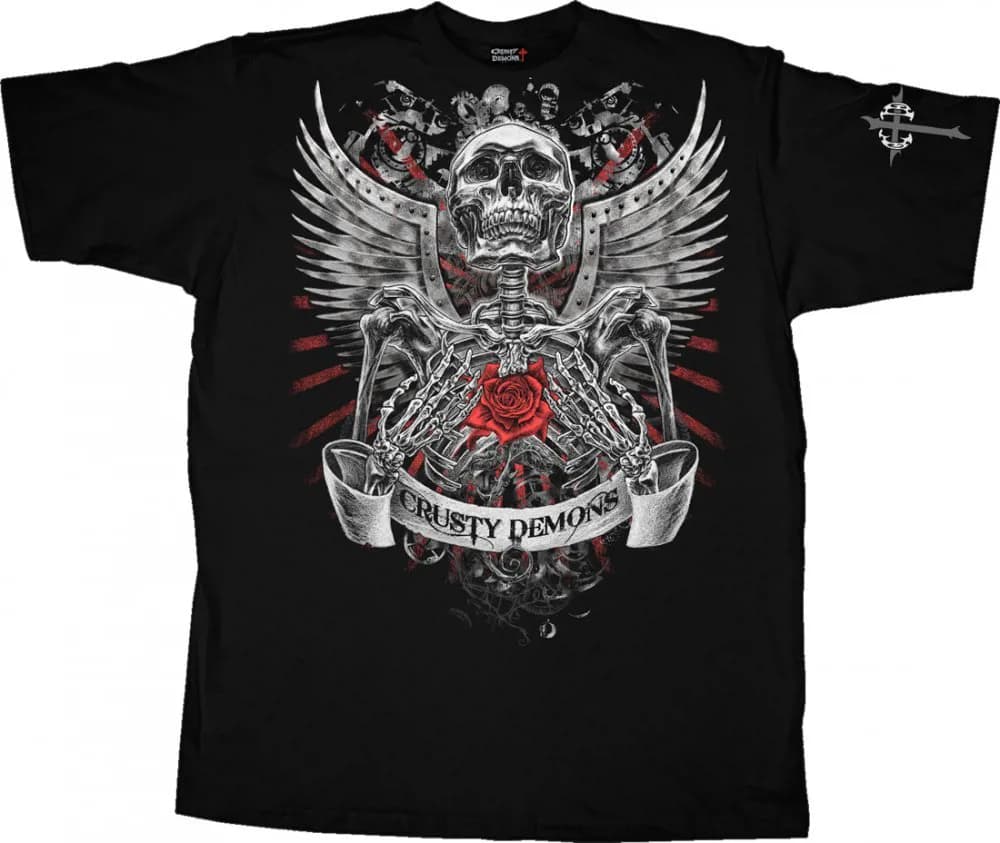 Футболка CRUSTY DEMONS Short Sleeve Tee - ROSEHEART [Black], L