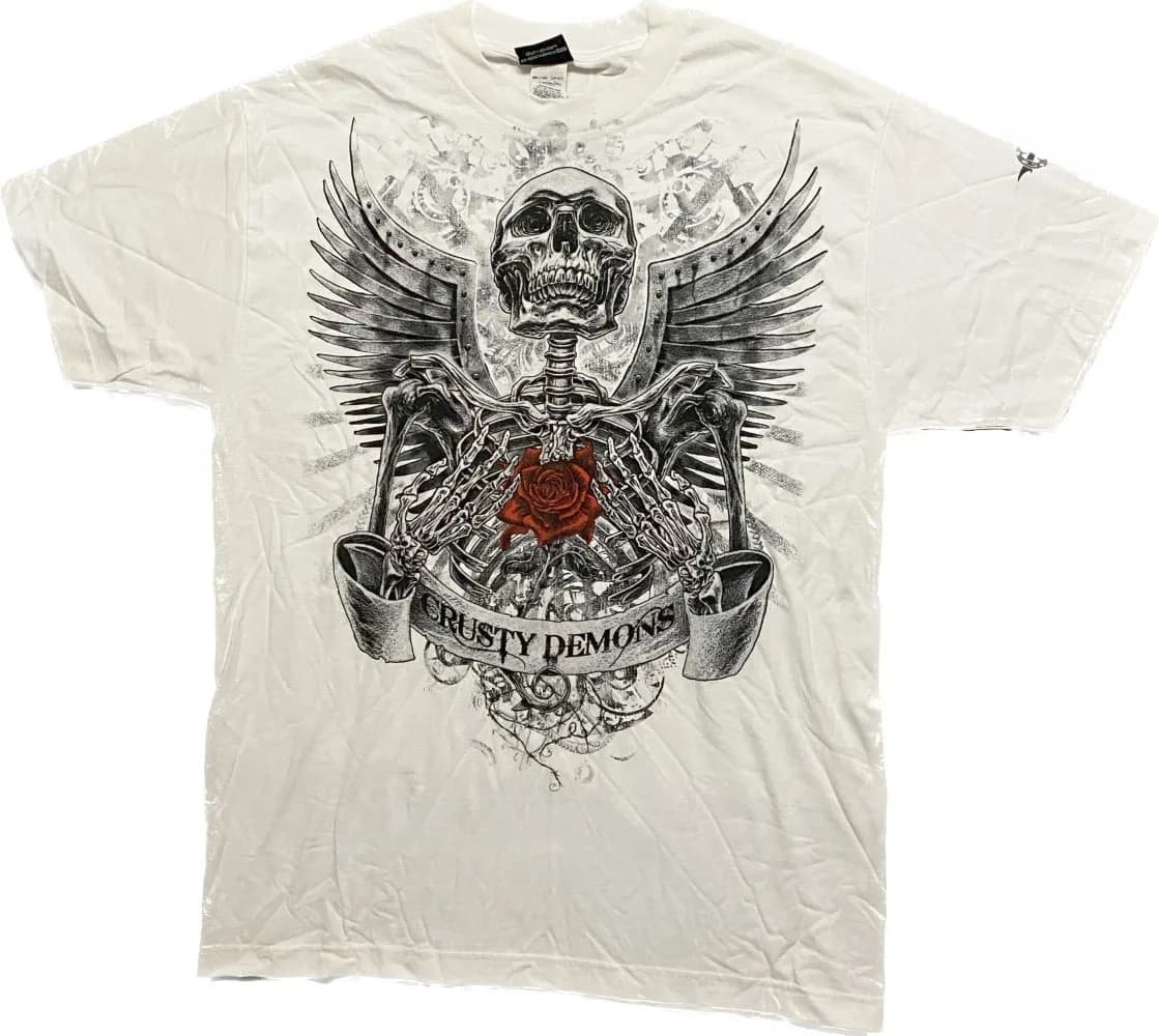 Футболка CRUSTY DEMONS Short Sleeve Tee - ROSEHEART [White], M