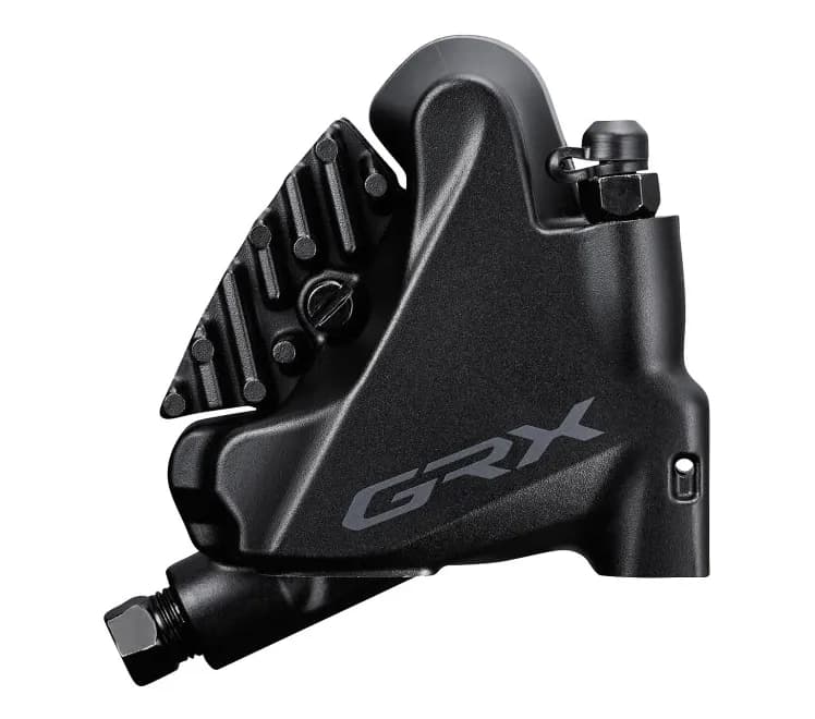 Каліпер гідравл диск гальм Shimano BR-RX400, GRX, задній FLAT MOUNT, болт 25MM, без адаптера, колодка L03A RESIN PAD(W/FIN)