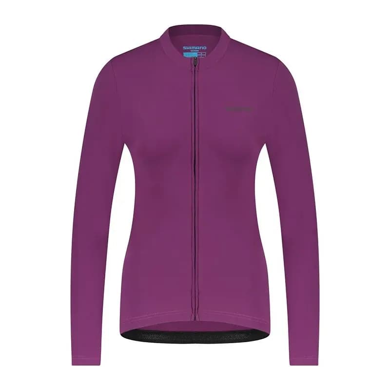Велоджерсі жіноче Shimano Apice long sleeves утеплене, фіолетове, розм. S