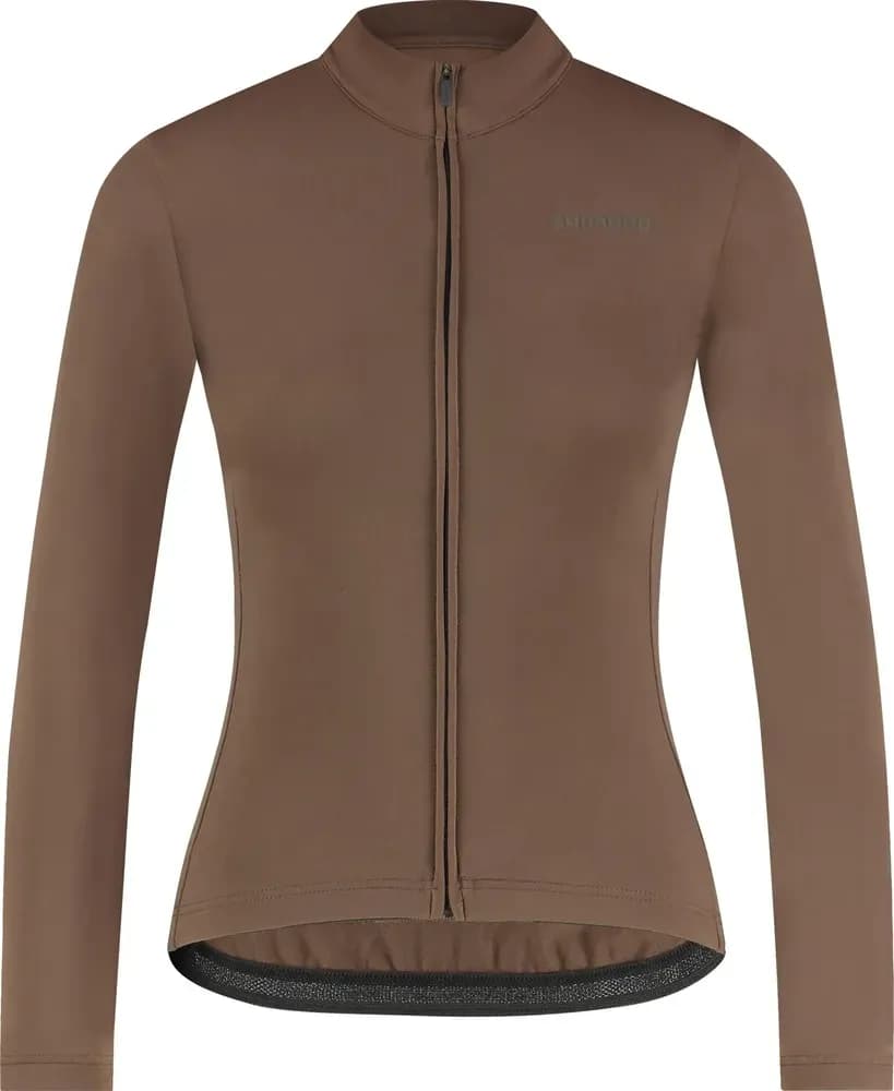 Велоджерсі жіноче Shimano Apice long sleeves утеплене, коричневе, розм. XXS