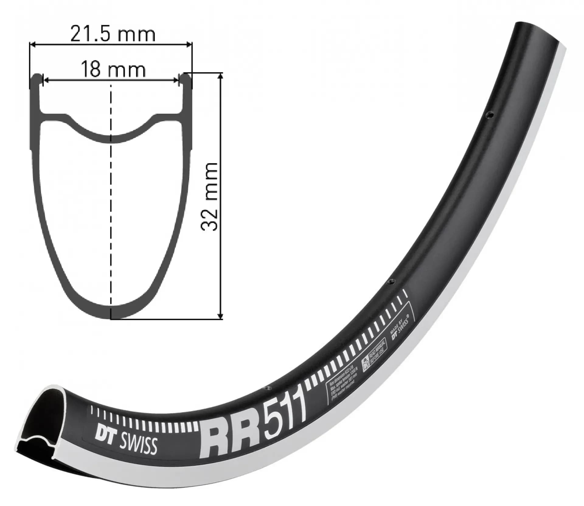 Обід DT SWISS RR 511 29x18 RIM BRAKE 20отв.