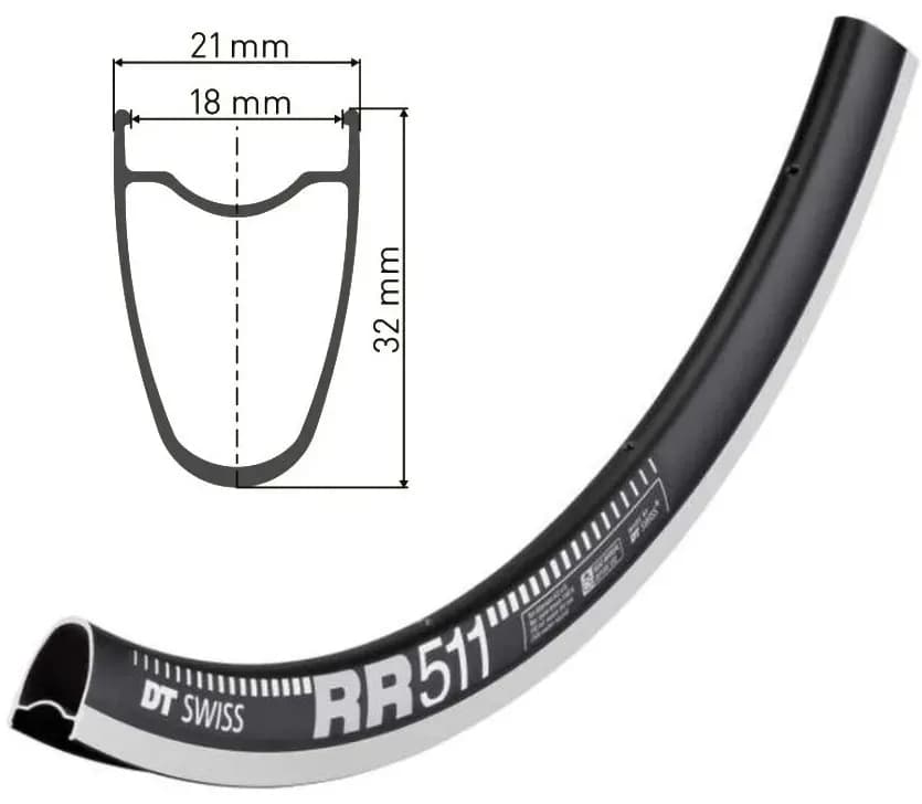 Обід DT SWISS RR 511 29x18 RIM BRAKE 24отв.