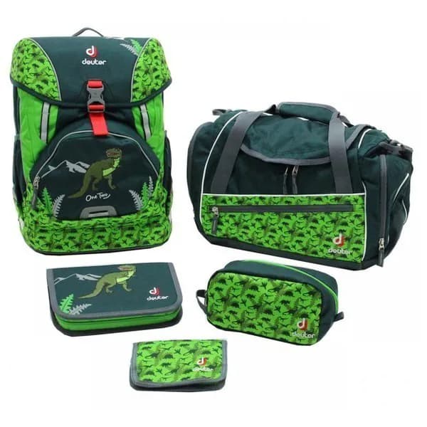 Набір DEUTER OneTwoSet - Hopper колір 2018 forest dinio (3830116 OneTwo; 80261 Hopper; 3890215 Chest Wallet; 3890416 Pencil Pouch; 2890315 Pencil box)