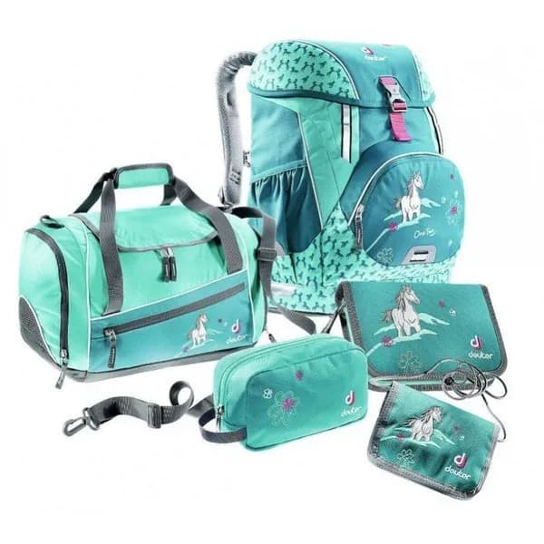 Набір DEUTER OneTwoSet - Hopper колір 3037 petrol horse (3830116 OneTwo; 80261 Hopper; 3890215 Chest Wallet; 3890416 Pencil Pouch; 2890315 Pencil box)
