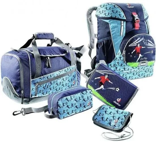 Набір DEUTER OneTwoSet - Hopper колір 3045 navy soccer (3830116 OneTwo; 80261 Hopper; 3890215 Chest Wallet; 3890416 Pencil Pouch; 2890315 Pencil box)