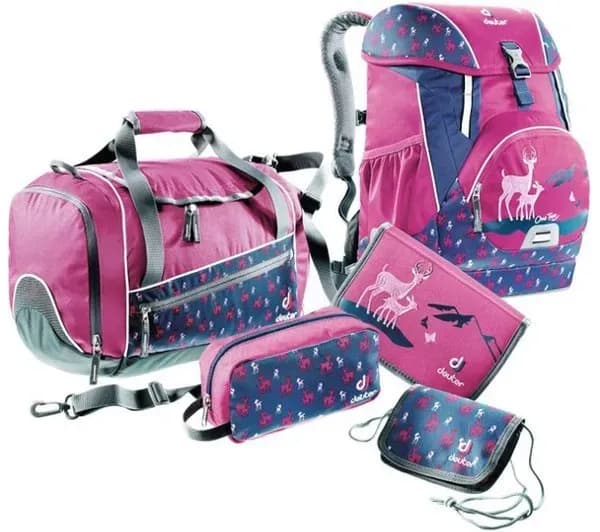 Набір DEUTER OneTwoSet - Hopper колір 5018 magenta deer (3830116 OneTwo; 80261 Hopper; 3890215 Chest Wallet; 3890416 Pencil Pouch; 2890315 Pencil box)