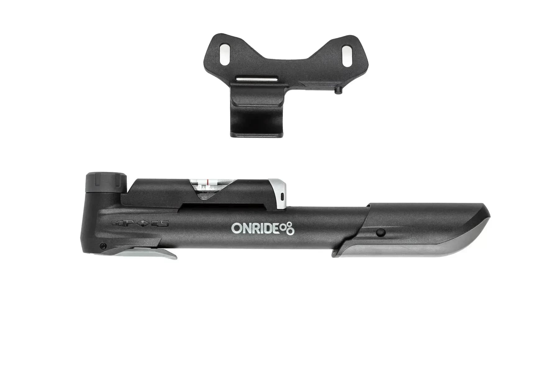 Насос компактний ONRIDE Counter 10 пластиковий, 25см, з манометром макс.тиск 120PSI голівка FV/AV