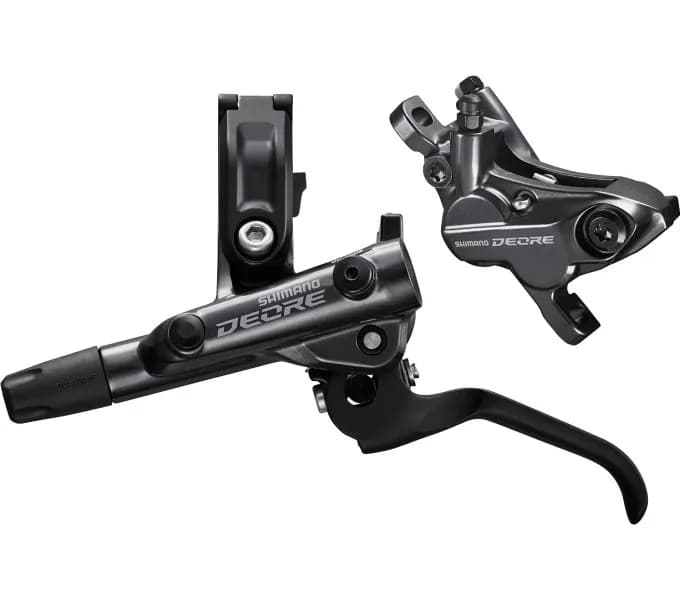 Гальмо гідравл. дискове Shimano M6120 DEORE переднє (ліва ручка, 4-поршн. каліпер BR-M6120, J-kit гідроліния 1000мм)
