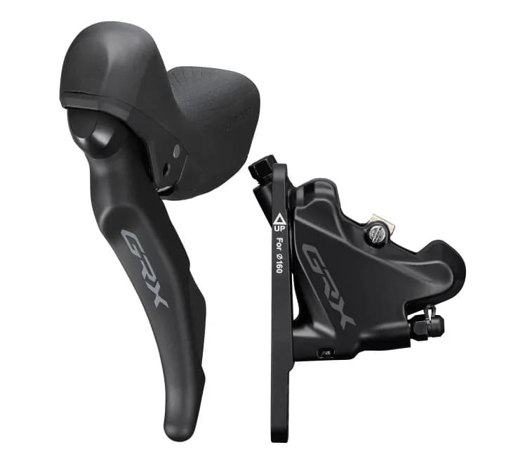 Гальмо гідравл диск Shimano RX400 GRX, переднє (ліва гальм.ручка/шифтер ST-RX400 2-швидк, каліпер, гідроліния 1000мм)