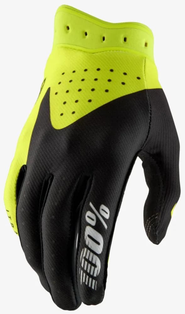 Перчатки 100% iTRACK Glove [Fluo Yellow], XL (11)
