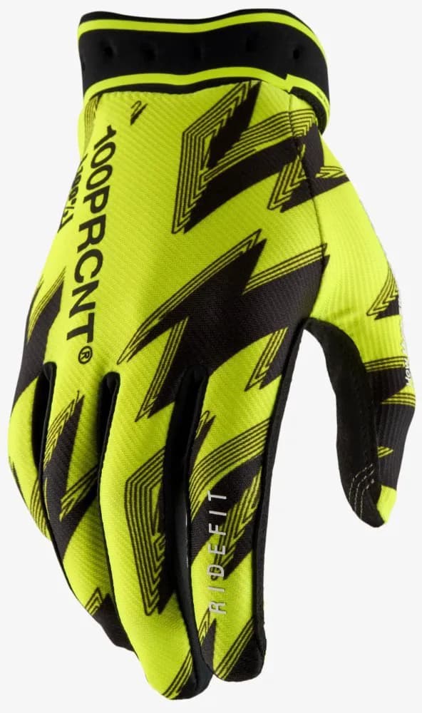 Перчатки 100% RIDEFIT Glove [Fluo Yellow], L (10)