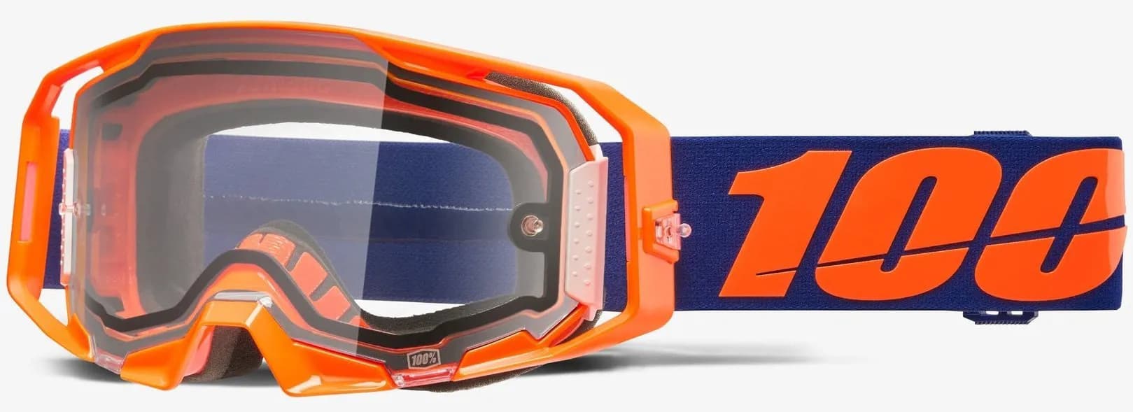 Окуляри 100% ARMATIC Enduro Goggle [Neon Orange], Dual Clear Lens
