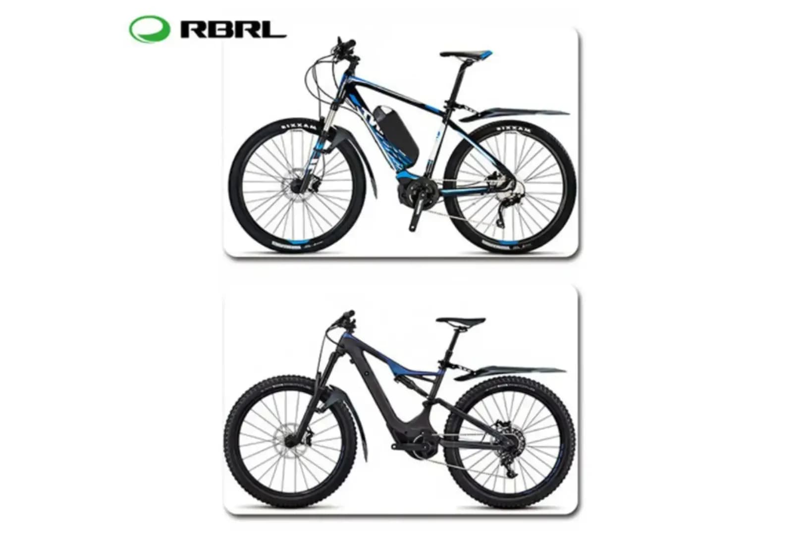 Крила 24-29" Пластик швидкознімн. RBRL RL-990F/R чорний без стійки на штани вилки і  підседельний штыр AM (брендоване пакування)