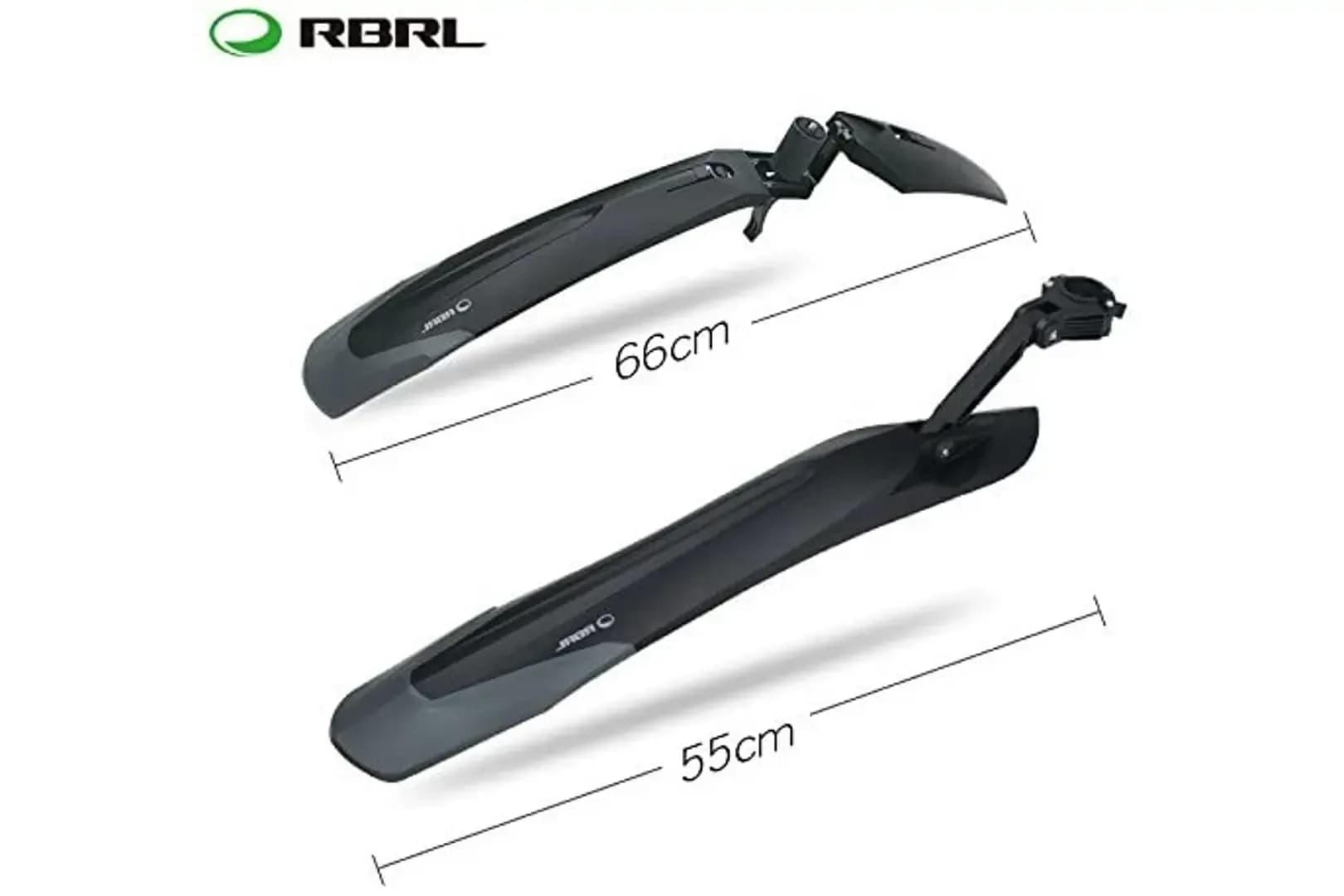 Крила 24-29" Пластик швидкознімн. RBRL RL-910F/R чорний без стійки у вилку та підсідельний штир AM (брендоване пакування)