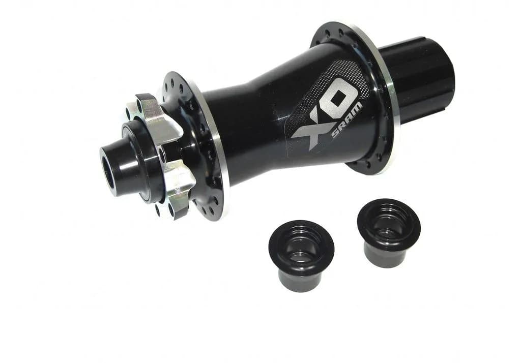 Втулка MTB Hub X0 DH Rear 6-Bolt Disc 32H Black/Silver, SRAM Driver Body (9/10/11spd)(includes 12x150 & 12x157 Through Axle Caps) A1
