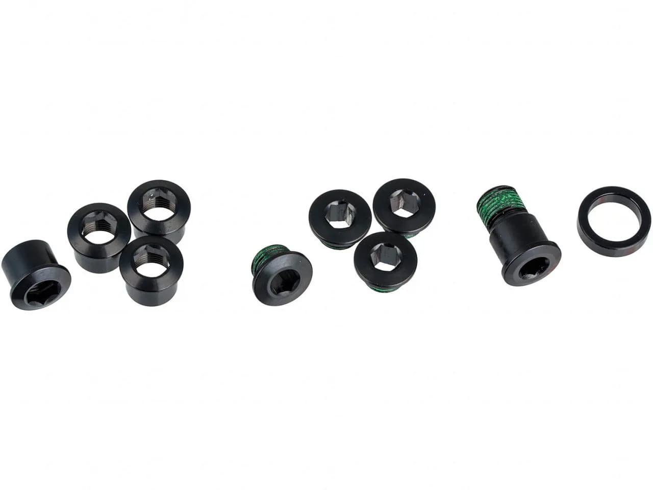 Сервисные запчасти CHAINRING BOLT KIT RED HB 5 ALUM BLK