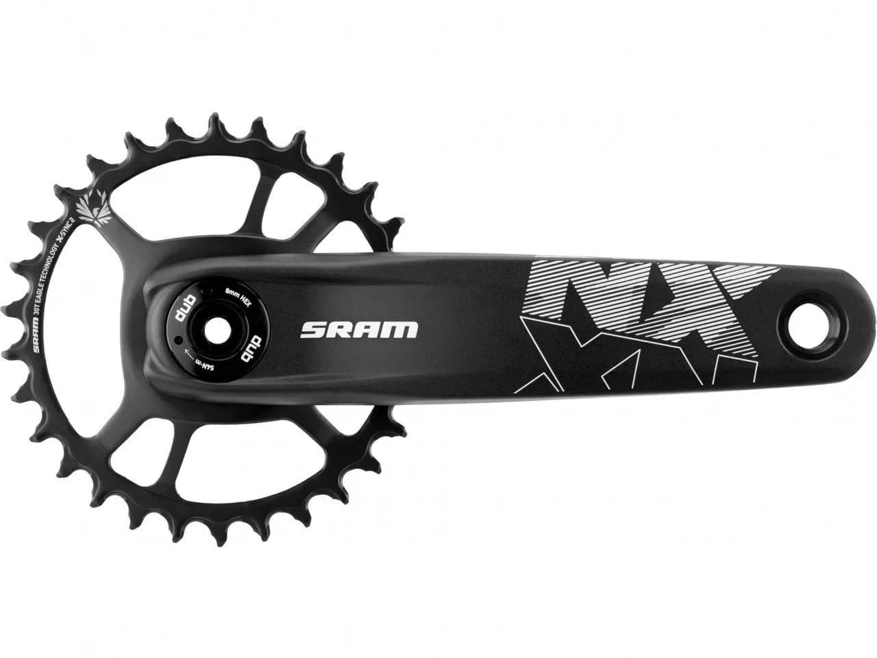 Шатуни SRAM Crank NX Eagle Fat Bike 4" DUB 12шв 175 Direct Mount Зірка 30t X-SYNC 2 Steel Black
