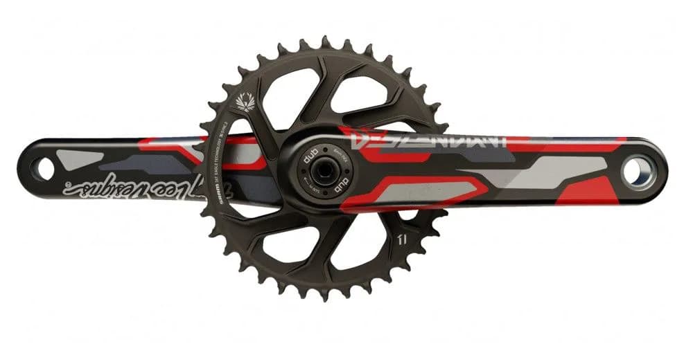 Шатуни TRUVATIV Descendant CoLab Troy Lee Designs Eagle All Downhill DUB83 12s 170 w Direct Mount 36t X-SYNC 2 CNC Chainring Red