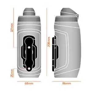 Фляга з конектором та базою FIDLOCK TWIST bottle 590мл., прозорий / чорний