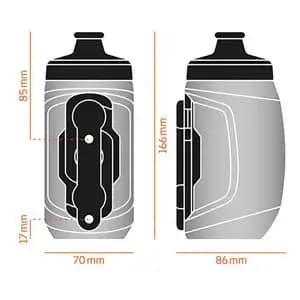 Фляга з конектором та базою FIDLOCK TWIST bottle 450мл., прозорий / чорний